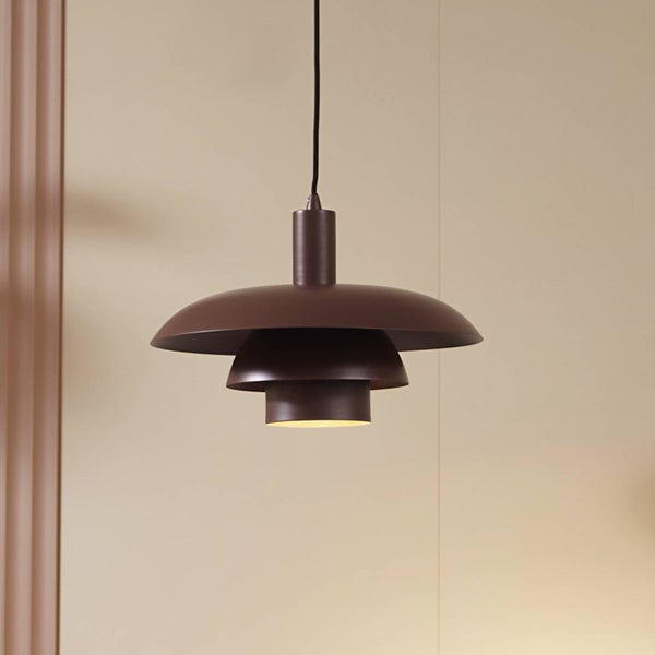 Lindby Pendelleuchte Elorri (Modern) in Braun aus Metall (1 flammig, E27) - Deckenlampe Esstischlampe Hängelampe Hängeleuchte Wohnzimmerleuchte