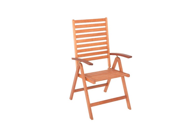 Borkum Gartenmöbelset 5tlg., 2 Klappsessel, 2 Auflagen, Klapptisch Ø65 cm