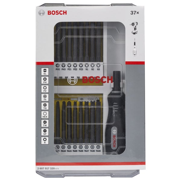 Bosch 37-teiliges Schrauberbit-Set mit Schraubendreher