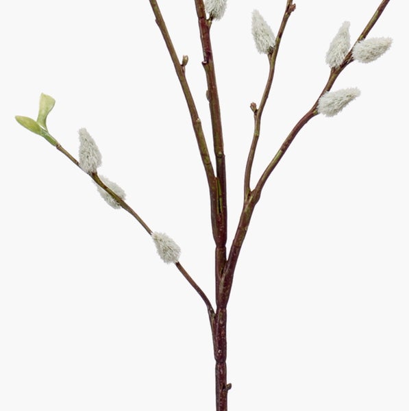 Kunstzweig Weidenkätzchen Zweig LARDEIRA, weiß, 95cm - Kunst Kätzchenweide