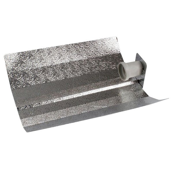 Hammerschlag Reflektor 47x47 cm – 95 % Lichtreflexion – Für Natriumdampflampen, Energiesparlampen & MH – Mit E40 Fassung, hohe Effizienz & gleichmäßige Ausleuchtung