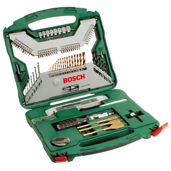 Bosch Logo Bohrer-Set mit verschiedenen Bohrertypen in Kunststoffkassette