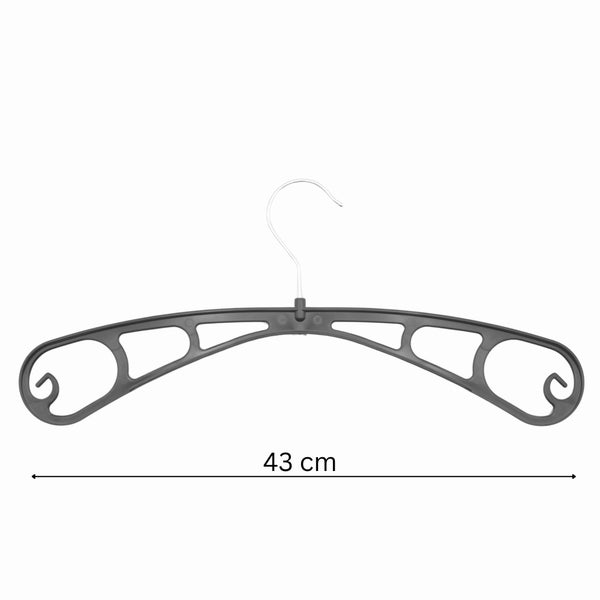 Plastard 50 Stück Kleiderbügel S38 38 cm – Kunststoff – platzsparend, rutschfest, 360° drehbar