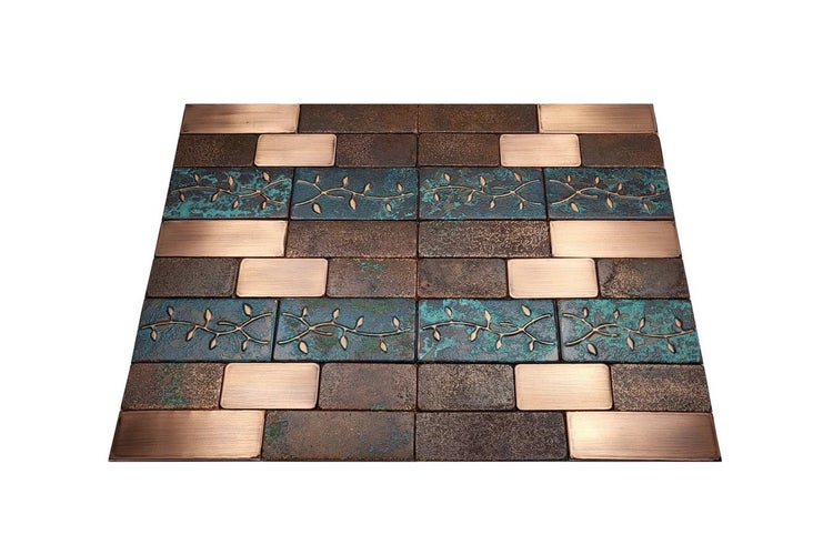 Mosaikfliesen mit Blattmuster für Wand- und Bodengestaltung