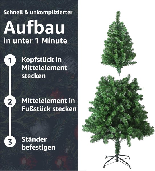Illustration eines künstlichen Weihnachtsbaums mit dreistufigem Aufbau