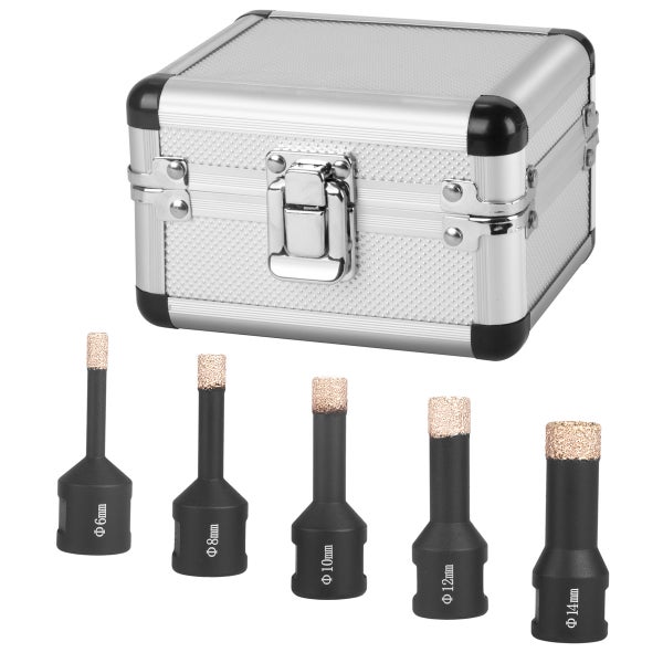 Diamant-Bohrkronen 5er Set 6-14 mm M14 für Winkelschleifer