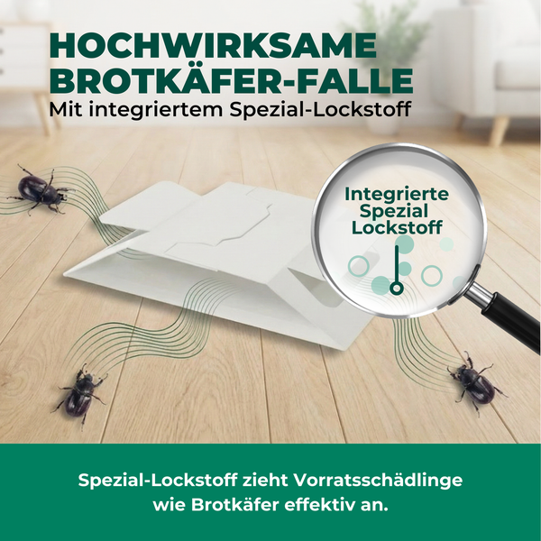 Brotkäferfalle mit integriertem Lockstoff zur Schädlingsbekämpfung