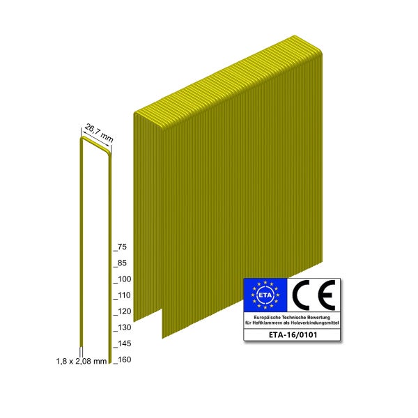 Prebena Heftklammern Packung mit CE Kennzeichen