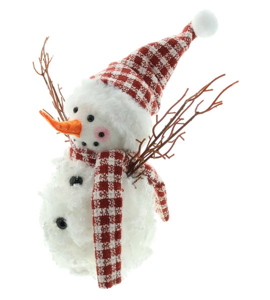 FRANK FLECHTWAREN | Schneemann Zipfelmütze, TEXTIL, KUNSTSTOFF, 25 x 15 x 33 cm