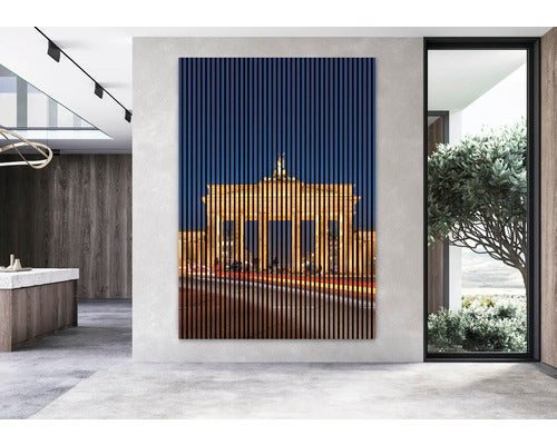 Akustikpaneel digital bedruckt Berlin 1 19x1693x2400 mm Set = 3 Einzelpaneele
