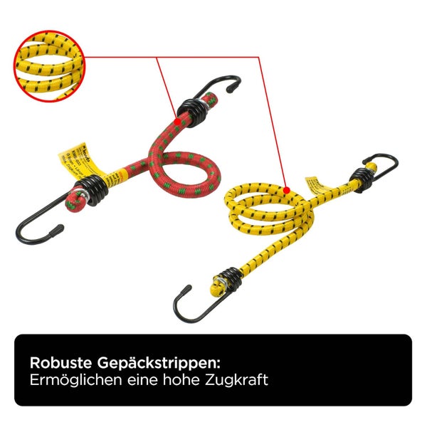 9-teiliges kwb Spanngurt-Set zur Ladungssicherung. Enthält Zurrgurte, Ratschen-Spanngurte, Gepäck-Spanner, Warnflagge. TÜV-geprüft, robust, für PKW, Transporter, LKW und Dachboxen geeignet