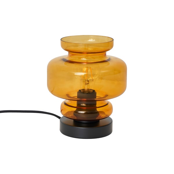 Dekorative Tischleuchte mit Glaslampenschirm und Leuchtmittel