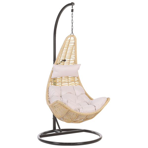 Hängesessel mit Gestell ATRI II Polyrattan Naturfarben