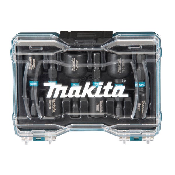 Makita Steckschlüssel-Set mit verschiedenen Größen in transparenter Box