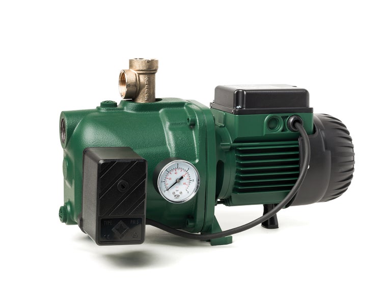 DAB Jet 102 M-P Hauswasserautomat - 3.600L/Std. - 1130W - Förderhöhe 54m - Automatische Ein- / Ausschaltung - Einstellbarer Druck - Bewässerung