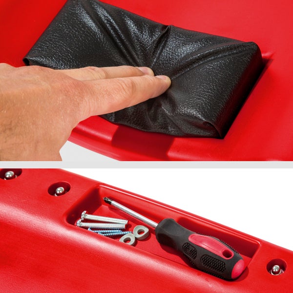 Werkstatt Rollbrett tectake  Belastbarkeit 150 kg mit 6 x 360° Rollen rot