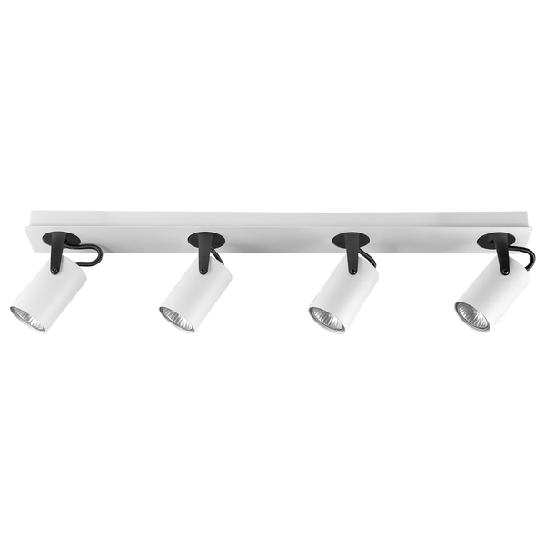 Strahler 4-flammig KLIP verstellbar Metall Weiß