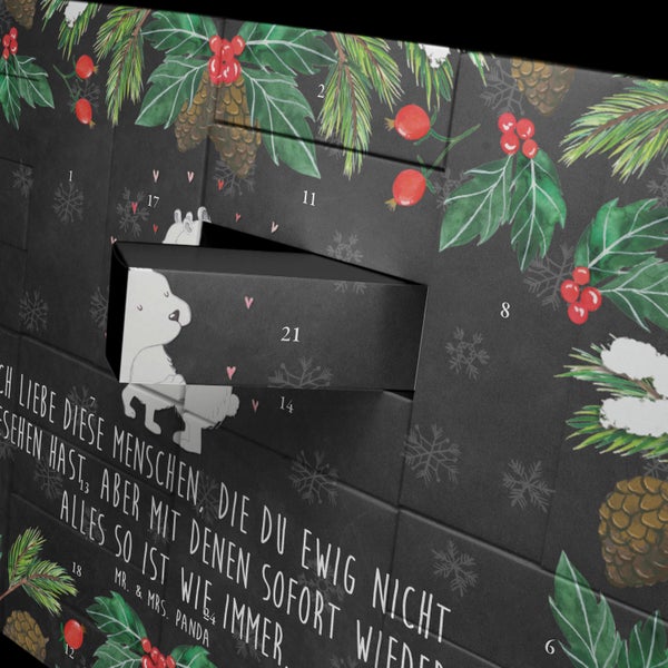 Mr. & Mrs. Panda Befüllbarer Adventskalender Eisbär Umarmen - Schwarz
