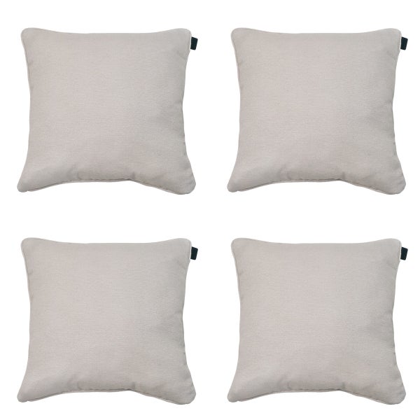Dekokissen Naples taupe - ca. 50x50 cm - 4er-Set