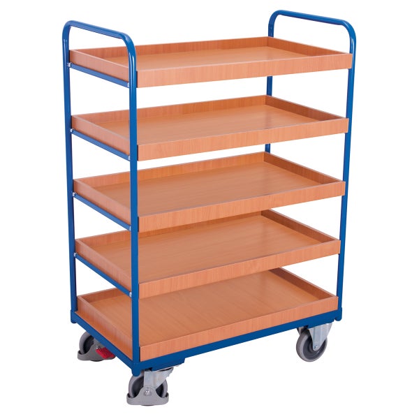 Servierwagen mit vier Ablageflächen und Rollen