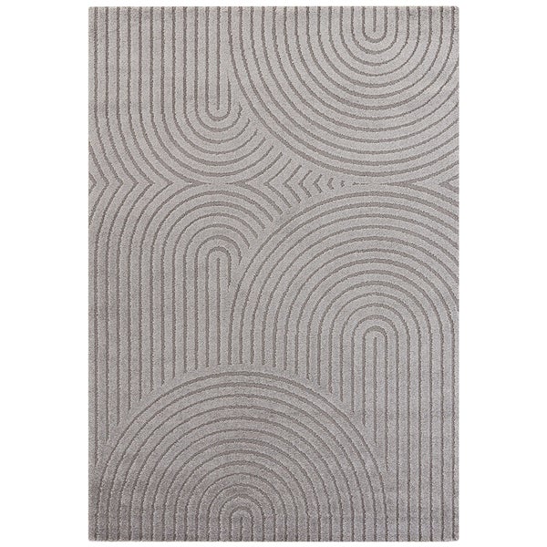 Kurzflor Teppich Panglao Grau - 80x150x1,4cm
