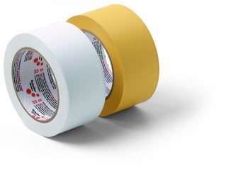 Zwei Rollen Klebeband für Malerarbeiten, Länge 33 Meter, zur Abdeckung von Kanten.
