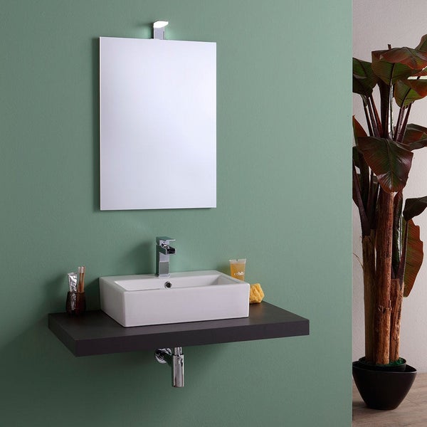 Rechteckiger umkehrbarer Spiegel 50 x 70 cm mit LED Lampe