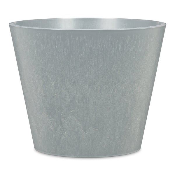 Scheurich Purista+ 40, Pflanzgefäß/Pflanzkübel, rund,  aus Kunststoff Farbe: Concrete, 36,6 cm Durchmesser, 32,3 cm hoch, 21 l Vol.