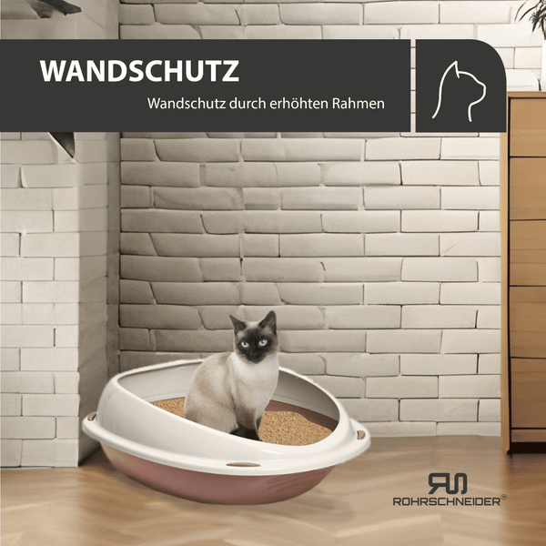 Rohrschneider Katzentoilette Shuttle rosa + Spielkugel 2er-Set