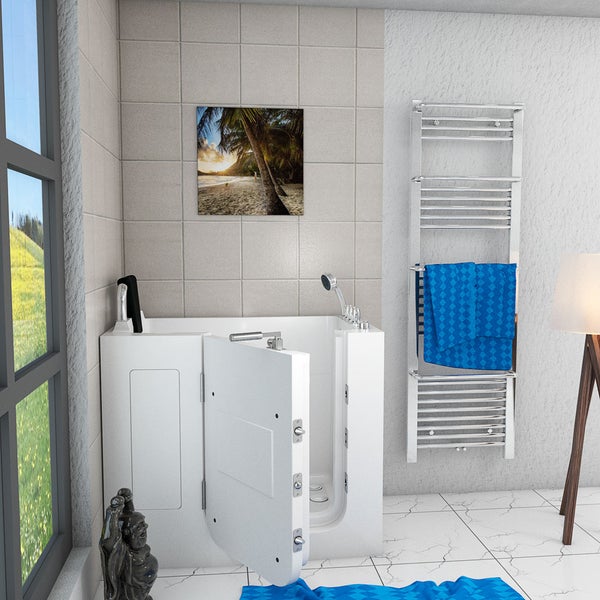 Sitzwanne Whirlpool Badewanne Tür S08WP-TH-A-L 68x110cm