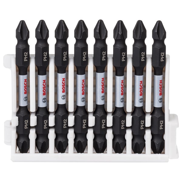 Bosch PRO Impact Schrauberbit mit Doppelklingen und Pick and Click-Einsätzen PH2 65 mm 8-tlg. - 2608522337