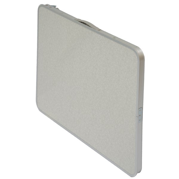 AMANKA klappbarer Campingtisch 80x60x67 cm Leichtgewicht Klapptisch Reisetisch im Kofferformat Hell Grau