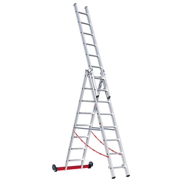 Mehrzweckleiter aus Aluminium mit Rollen