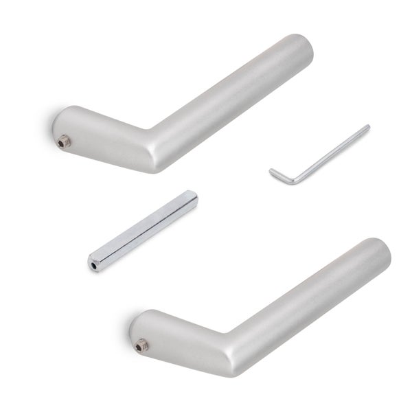 Türdrücker Set aus Metall mit Vierkantstift und Inbusschlüssel für die Türmontage