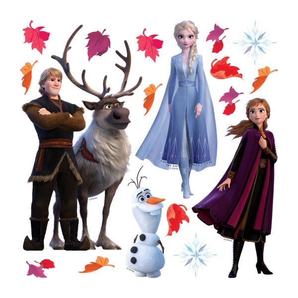 Disney Wandtattoo Die Eiskönigin Blau, Braun und Lila - 30 x 30 cm - 600232