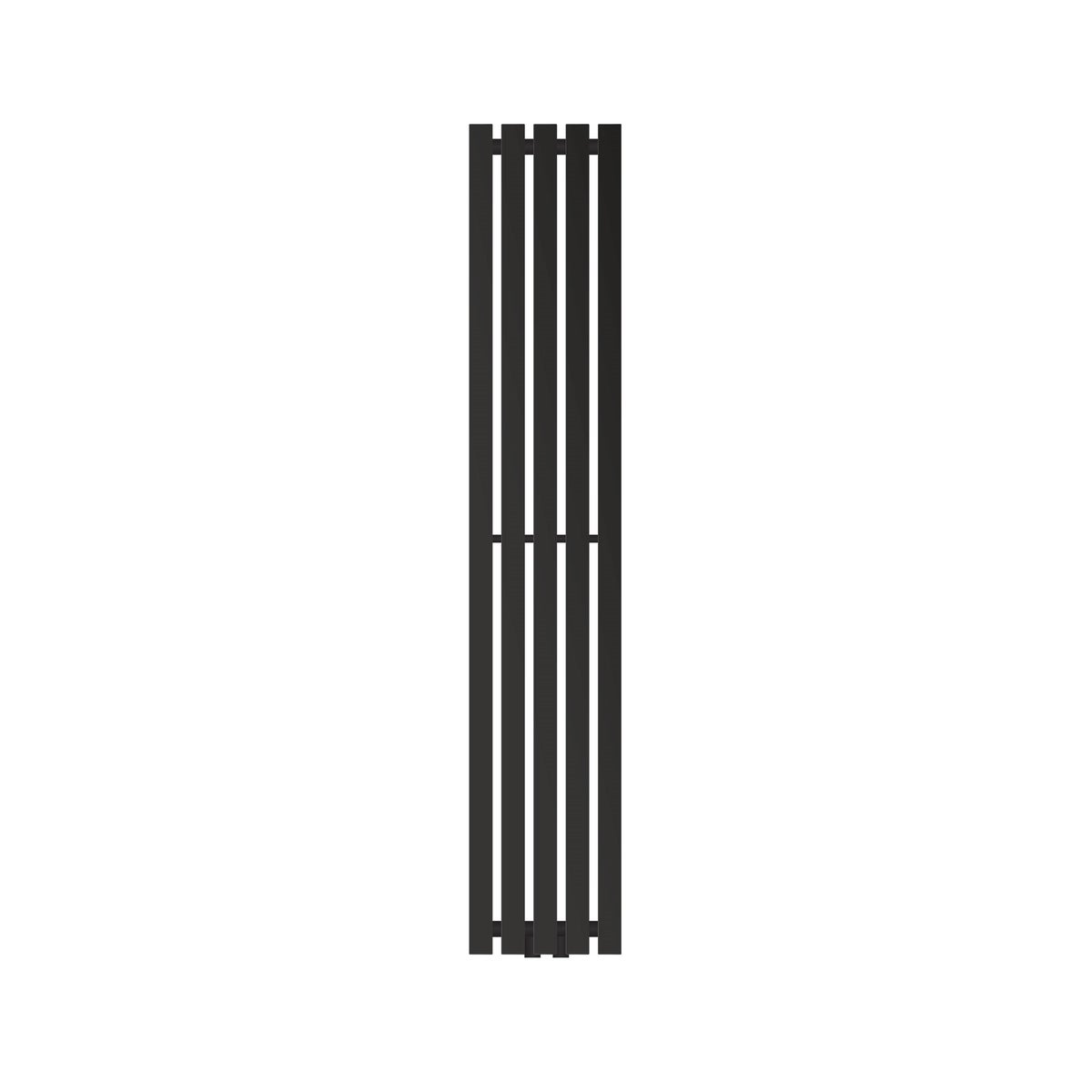 LuxeBath Designheizkörper Stella 1400 x 260 mm, Schwarz matt, Paneelheizkörper mit Mittelanschluss, Einlagig, Flach, Vertikal, Badheizkörper Röhrenheizkörper Bad Flachheizkörper Badezimmer Wandheizung