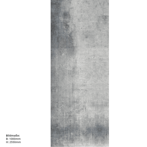 Beton Flair, 100x255cm, fugenlose Wandpaneele aus Alu-Verbund 3mm, Duschrückwand