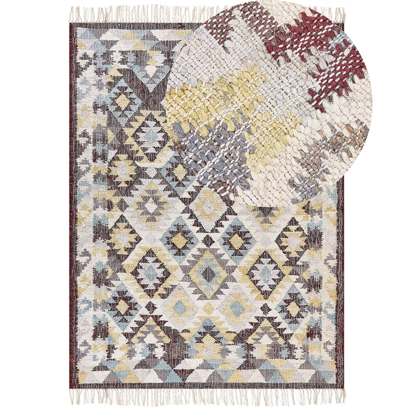 Teppich FENER 160 x 230 cm Jute Bunt