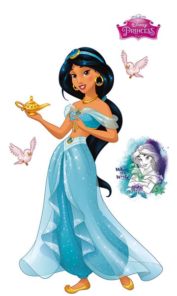 Disney Wandtattoo Prinzessin Yasmine Blau - 127 x 200 cm - 612739