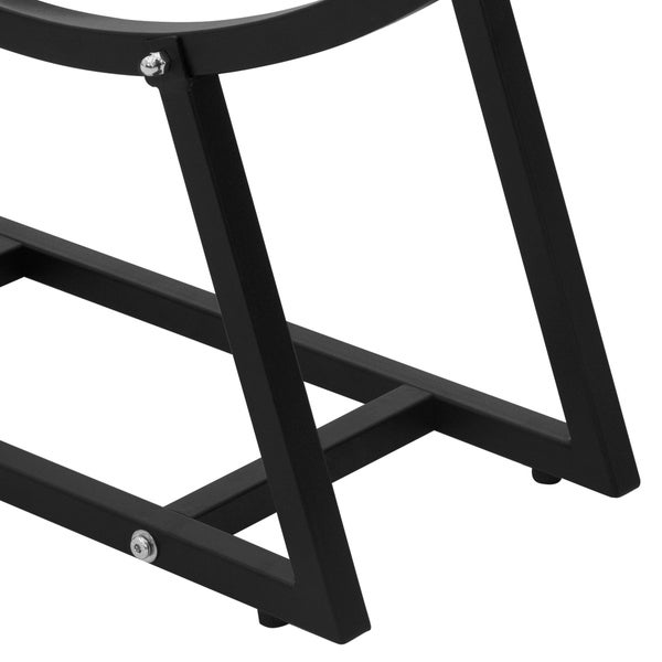 ML-Design Kaminholzregal 55x94x21 cm, Schwarz, Metall, Innen/Außen, U-förmiges Brennholzregal, Holzaufbewahrung Stahl pulverbeschichtet, Kaminholzständer Kaminholzhalter Feuerholzregal für Kamin/Ofen