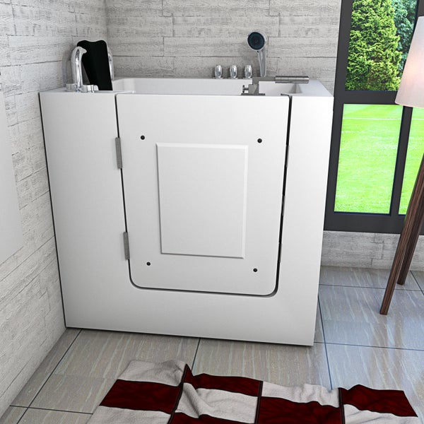 Sitzwanne Whirlpool Wanne mit Tür S02WP-TH-A-L 78x100cm
