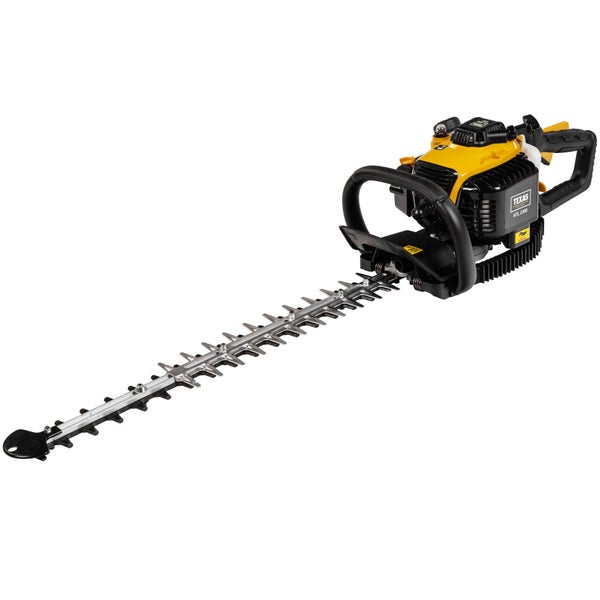 Benzin Heckenschere Texas HTL2300 – 56 cm Schnittlänge, 23 cm³ Motor, 2-Takt, Doppelklinge mit drehbarem Griff