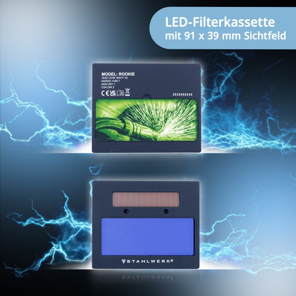 STAHLWERK LED Filterkassette mit 91 x 39 mm Sichtfeld
