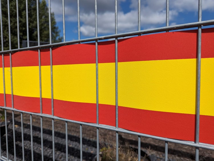 Zaunblende mit Streifenmuster