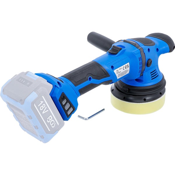 Akku Poliermaschine mit Polieraufsatz und Inbusschlüssel