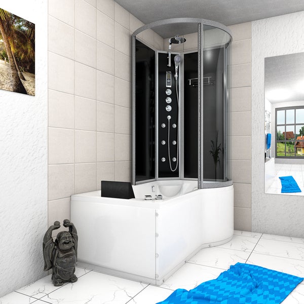 Whirlpool Wanne Duschkabine sw K50-L33-WP-EC 170x1