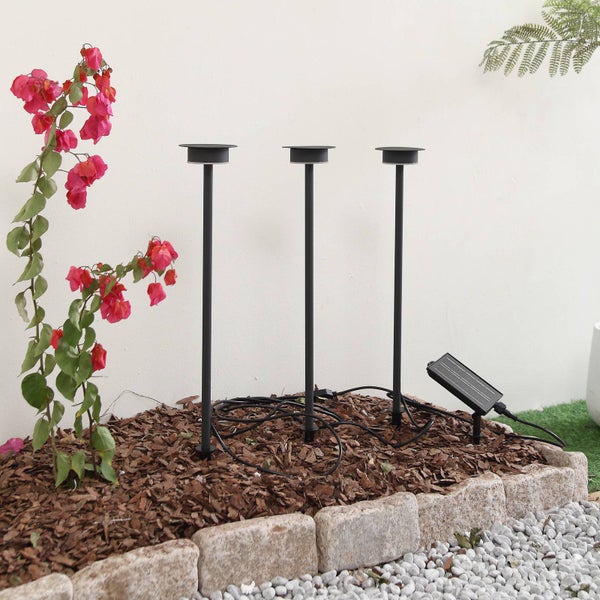 Lindby 3er Set LED Lyris (Modern) in Schwarz aus Aluminium (1 flammig, )