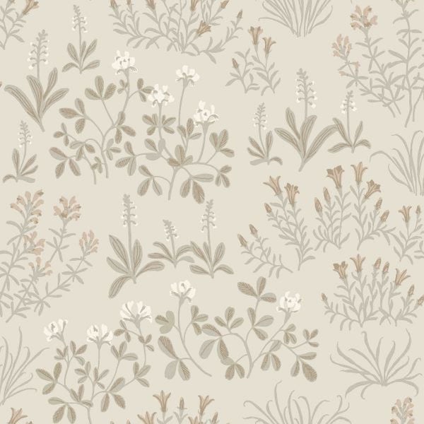 Borastapeter Tapete Feldblumen Beige - 53 cm x 10.05 m - 662558