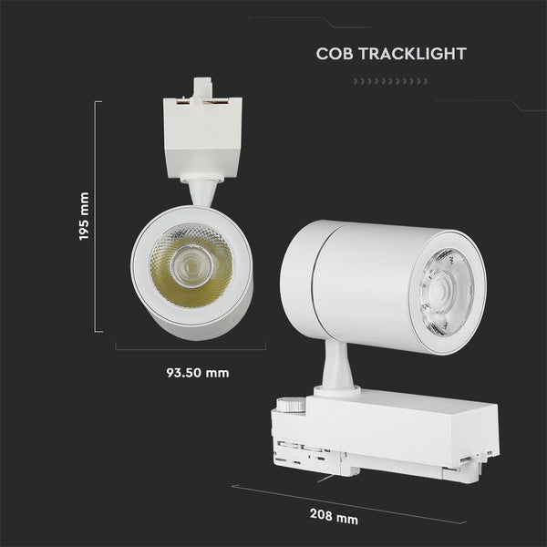 V-TAC VT-4536-W-N - LED-Schienenleuchten - COB-Schienenleuchten - IP20 - Weiß - 35 Watt - 3000 Lumen