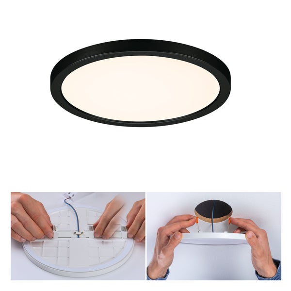 VariFit LED Einbaupanel Areo IP44 rund 175mm 13W 1300lm 3000K Schwarz